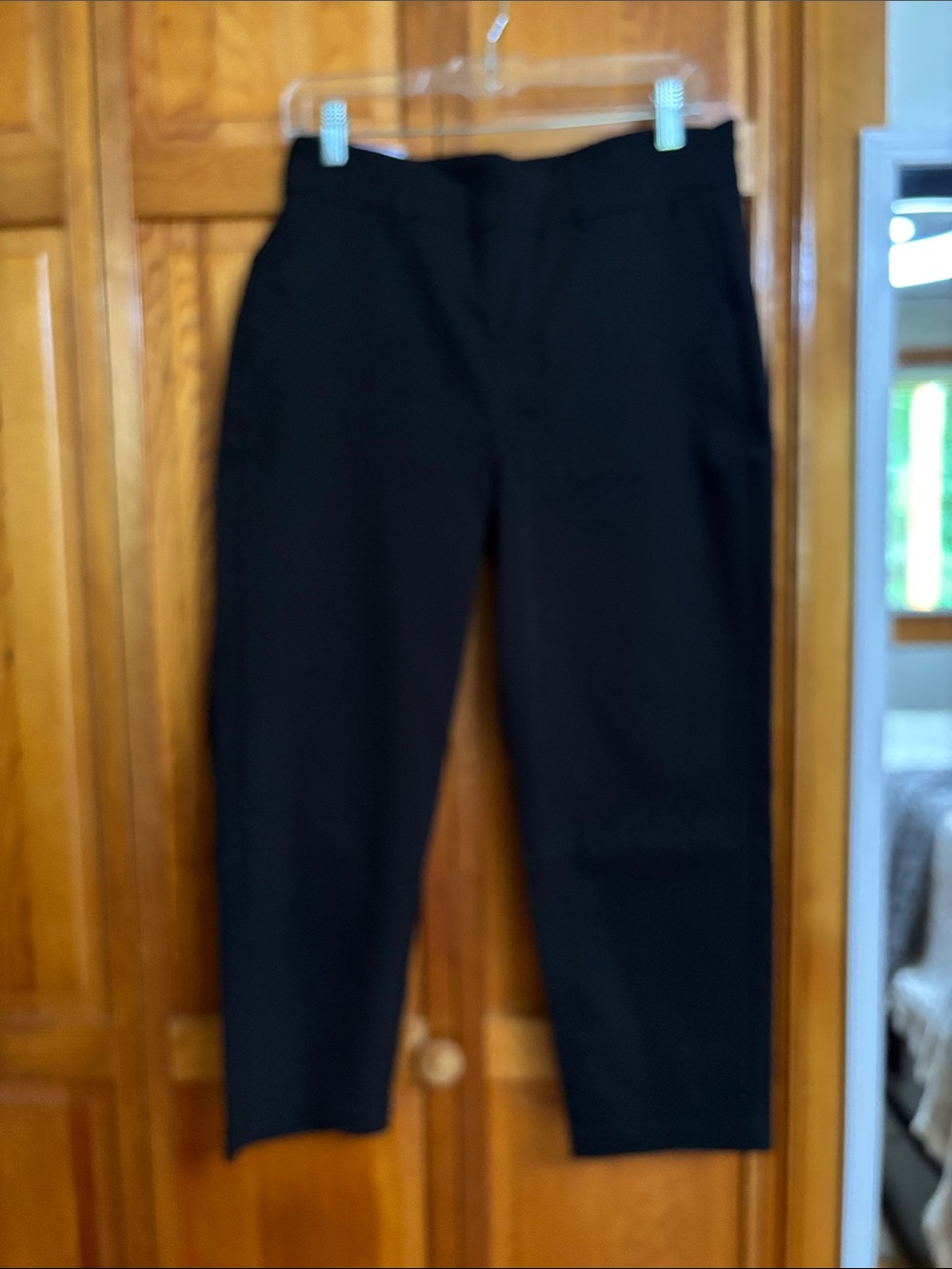 Mario Serrani Black Capri Dress Pants - Tailored Straight Leg
